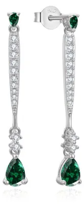 Immagine prodotto di Eleganti orecchini pendenti con zirconi AGUP3300GR