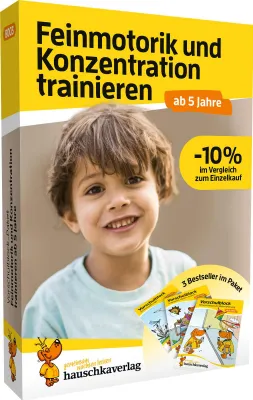 Produktbild von Hauschka Verlag Vorschulblock-Paket ab 5 Jahre - Feinmotorik und Konzentration trainieren.