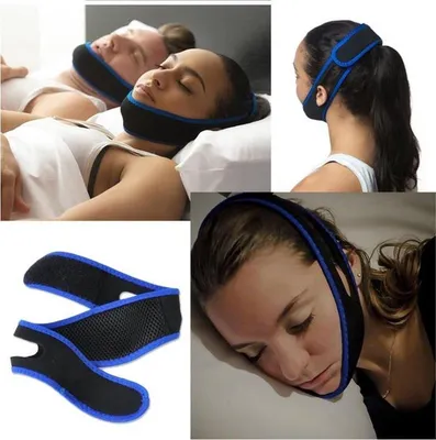 Immagine prodotto di Jumada - Fascia anti-russamento - Anti-russamento - Fascia - Niente russamento - Nero / Blu - 1 pezzo