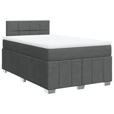 Produktbild von Boxspringbett mit Matratze Dunkelgrau 120x200 cm Stoff