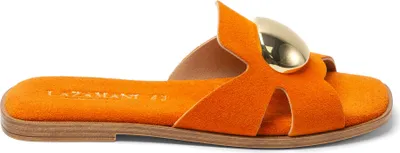 Produktbild von Lazamani Zola Damen Wildleder-Pantoletten Orange Größe 37
