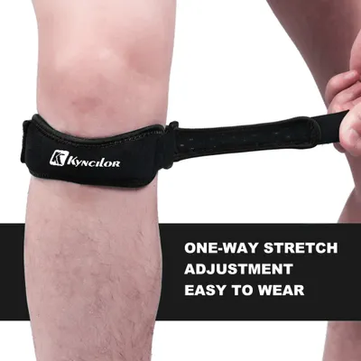 Obrázek produktu pro Nastavitelné koleno Patellar Tendon Support Strap Band Knee Support Brace Pads pro outdoorové sporty (červená)
