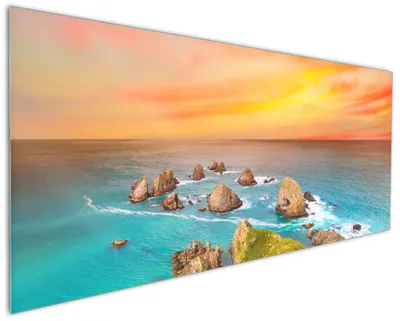 Produktbild von Wallario Küchenrückwand aus Glas, Größe: 125 x 50 cm, Motiv: Himmel am Abend | Spritzschutz | abwischbar | pflegeleicht | in