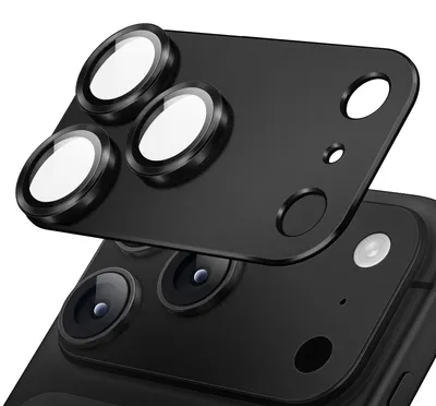 Produktbild von Avizar, Kameraschutz für iPhone 18 Pro aus Panzerglas mit Titanrahmen, Schwarz