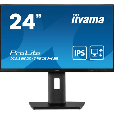Zdjęcie produktu dla iiyama ProLite XUB2493HS-B5, 60,5 cm (23.8"), 1920 x 1080 px, Full HD, LED, 4 ms, Czarny