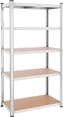 Zdjęcie produktu dla Wytrzymały regał stalowy z 5 półkami, obciążenie 600 kg, 50x100x200 cm
