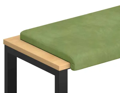 Image de vidaXL Coussin de sol en velours, vert clair, profondeur 35 cm