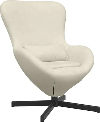 Obrázok produktu pre vidaXL Kreslo Egg krémové 63 x 73 x 90 cm zamat