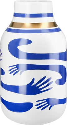 Produktbild von Gilde Vase, "Santorini", Händemotiv, Keramik, weiß, VE 2, H. 29.5 cm, D. 16 cm 59057 4063387590577