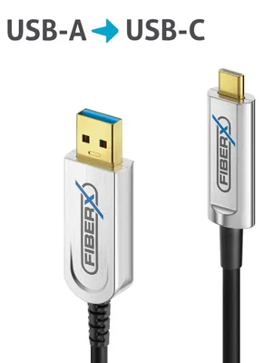 Produktbild von Purelink FiberX FX-I630-010 USB 3.2 USB-C//USB-A AOC Glasfaserkabel, 10 m