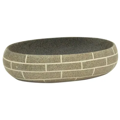 Produktbild von Aufsatzwaschbecken Mehrfarbig Oval 59x40x15 cm Keramik