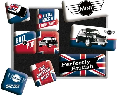 Obrázok produktu pre Nostalgic-Art - 9 ks. Sada magnetov - Mini - Union Jack