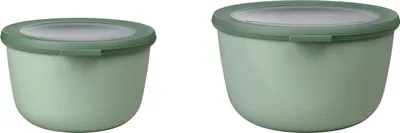 Produktbild von Mepal - Mikrowellengeschir set 2 teilig Cirqula - Mikrowellen Geschir - Geeignet für Kuhlschrank, Gefrierschrank & Mikrowellengeschirr - 3 l - Nordic sage