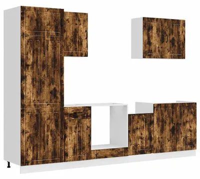 Produktbild von vidaXL 7-tlg. Küchenschrank-Set Lucca Räuchereiche Holzwerkstoff