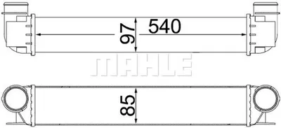 Produktbild von MAHLE CI 338 000S Ladeluftkühler LLK für BMW 5 Limousine (E39) Turbo Intercooler