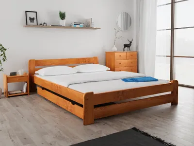 Produktbild von Bett Laura 140 x 200 cm, Erle Matratze: Ohne Matratze, Lattenrost: Mit Lamellenrost