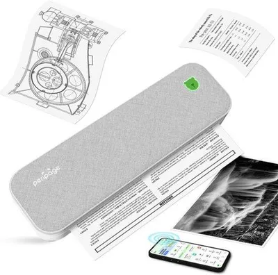 Productafbeelding van Draagbare Labelprinter Inktloos Thermisch - 203 DPI Resolutie - 1.1 Kg - Mobiel En Pc Gebruik