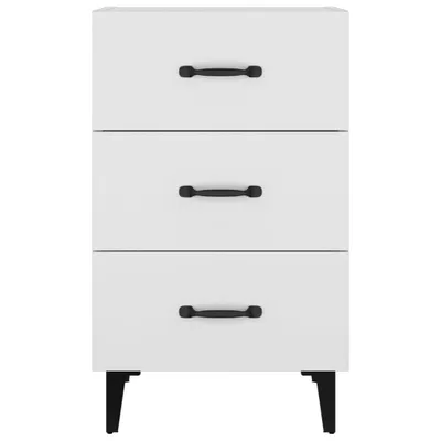 Produktbild von " "Nachttisch Elegantes Design - Beistelltisch - Nachtschrank - Weiß 40x40x66 cm Holzwerkstoff NeuMöbel 5595152