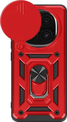Zdjęcie produktu dla Mayaxess, etui do Xiaomi Redmi Note 14 Pro et 14 Pro Plus Ring Mount, czerwony