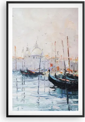 Produktbild von Gerahmtes Poster - Schwarzer Rahmen - Venedig Basilika - 61x91,5 cm - Wand Bild - Wanddeko - Wandbilder - Kunstposter - Wandposter - Bilderrahmen - Bilder - Kunstdruck - Wandbild - P2BPA61x91-3662