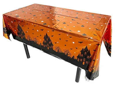Productafbeelding van Halloween tafelkleed, rechthoekig, PE, 183x137 cm, met motieven