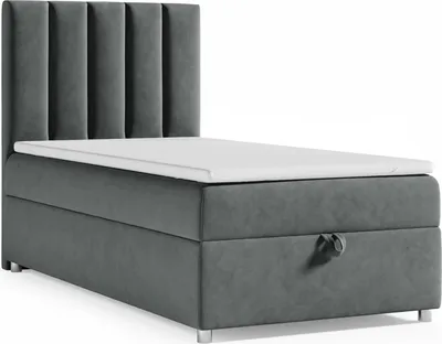 Produktbild von Boxspringbett mit Bettkasten Trinity K-10 SINGLE Bonellfederkern inkl. Topper, mit Lieferung Graphit