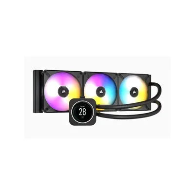 Produktbild von Corsair Wasserkühler ICue H150i Elite LCD Prozessor All-in-One-Flüssigkeitskühler Schwarz 1 Stück(e)