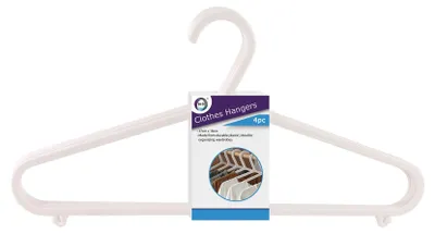 Produktbild von DID Kleiderbugel - 4x - Kunststoff - weis - 37 x 18 cm - Kleiderschrankorganisation