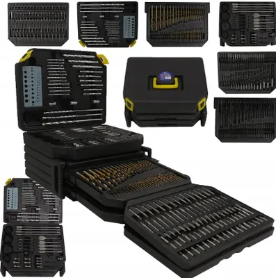 Produktbild von Bohrmaschinen-Set, Meißel, Lochsägen, 300-teilig, Koffer