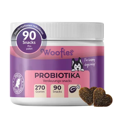 Produktbild von Lutopets Probiotika & Präbiotika Chews – 90 Stück – Ergänzungsfuttermittel für Hunde – Hühnergeschmack