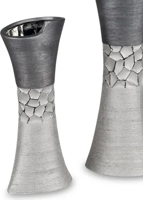 Produktbild von Formano Keramik Vase silber/grau 13x30cm