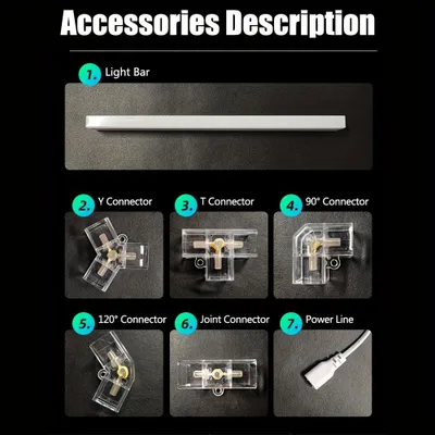 Immagine prodotto di Lampada a LED - Lampada per officina - Illuminazione per garage - Lampada a soffitto - Struttura rettangolare a 14 griglie - Estremamente luminosa, 6500K