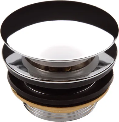 Zdjęcie produktu dla Duży korek Click-Clack do brodzika/wanny 1 1/2", chromowany metal, NHC_021A