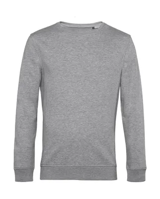 Produktbild von B&C Herren Pullover Rundhals Pulli Langarmshirt Sweater Sweatshirt, Größe:L, Farbe:Heather Grey