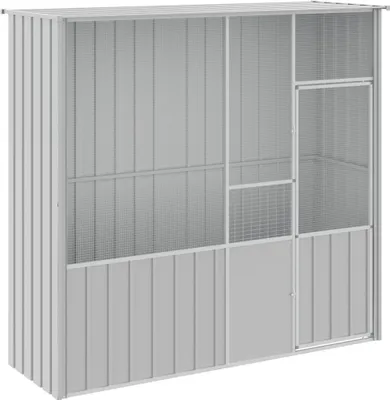 Immagine prodotto di Gabbia per Uccelli Grigia 215x78x200 cm in Acciaio Zincato