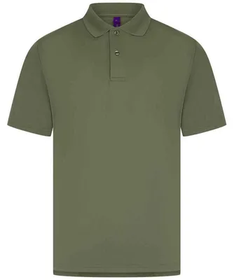 Produktbild von Henbury - Poloshirt für Herren, Feuchtigkeitsabweisend, CoolPlus LT5768 (L) (Oliv)