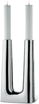 Produktbild von Georg Jensen COPENHAGEN CANDLEHOLDER STAINLESS STEEL MIRROR LARGE 3586801