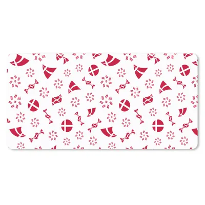 Produktbild von MuchoWow® Mauspad Mousepad Dänemark - Muster - Rot 60x30 cm - Mousepads - Maus Mat - Pad - Mausunterlage - Nachhaltig