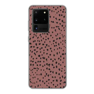 Produktbild von MuchoWow® Handyhülle Schutzhülle Hülle für Samsung Galaxy S20 Ultra Polka dots - Muster - Schwarz Silikon Softcase Handy Hülle - Karteninhaber