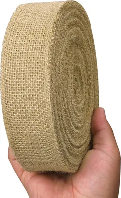 Productafbeelding van Jute lint 40 mm - 20 meter rol - Vintage jute voor geschenkverpakkingen - Kerstboom - Handwerk - Haarstrikken