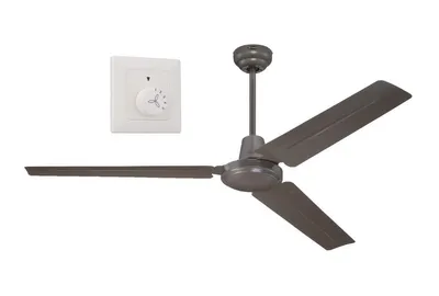 Produktbild von Deckenventilator mit Wandschalter Industrial 142 cm Espresso
