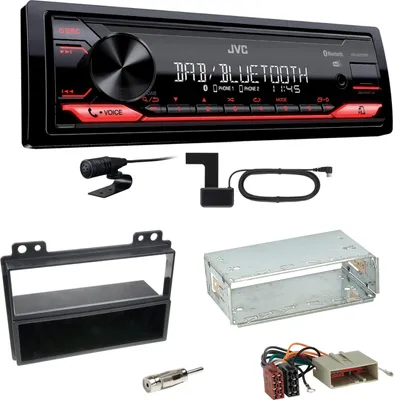 Produktbild von JVC KD-X272DBT Digitalradio Bluetooth USB FLAC Einbauset für Ford Fiesta Fusion