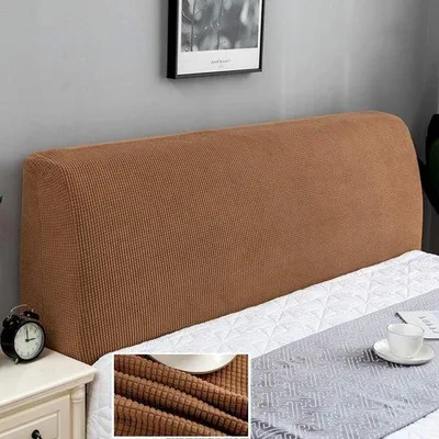 Produktbild von Famanu Kopfteilbezug elastisch waschbar - Dekoration Kaffee - 180-190 cm