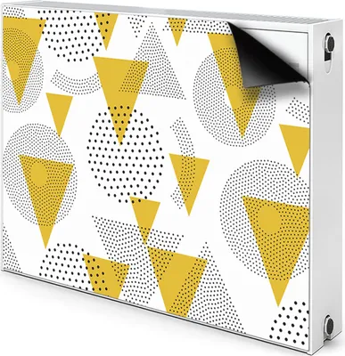 Produktbild von Magnet Radiator Magnet Mat Heizkörperverkleidung Heizkörper-Abdeckung Heizung 110x60 cm  - Räder und Dreiecke