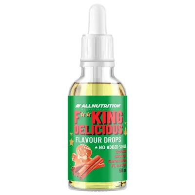 Produktbild von ALLNUTRITION FITKING DELICIOUS FLAVOUR DROPS 50ml Keks mit einem Hauch von Zimt