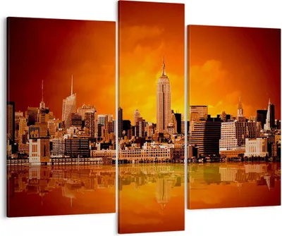 Produktbild von Bild auf Leinwand - Leinwandbild - Amerika architektur straße tourismus - 95x80cm - Wand Bild - Wanddeko - Leinwanddruck - Bilder - Kunstdruck - Leinwand bilder - Wandkunst - CB95x80-2118