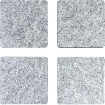 Oblique Unique 4 Filz Untersetzer Getränke Glas Untersetzer quadratisch - weißgrau