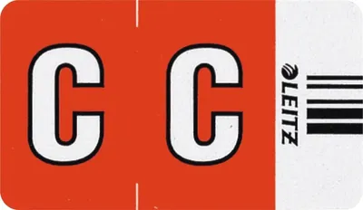 Produktbild von Orgacolor Buchstabensignal C VE=10x250 Stück rot