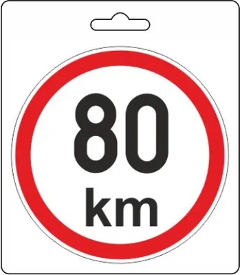 Obrázek produktu pro Samolepka omezená rychlost 80km/h (110 mm)