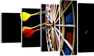 Produktbild von Bild auf Leinwand - Leinwandbild - Pfeil Darts Spaß Schild - 100x60cm - Wand Bild - Wanddeko - Leinwanddruck - Bilder - Kunstdruck - Wanddekoration - Leinwand bilder - Wandkunst - EG100x60-2199